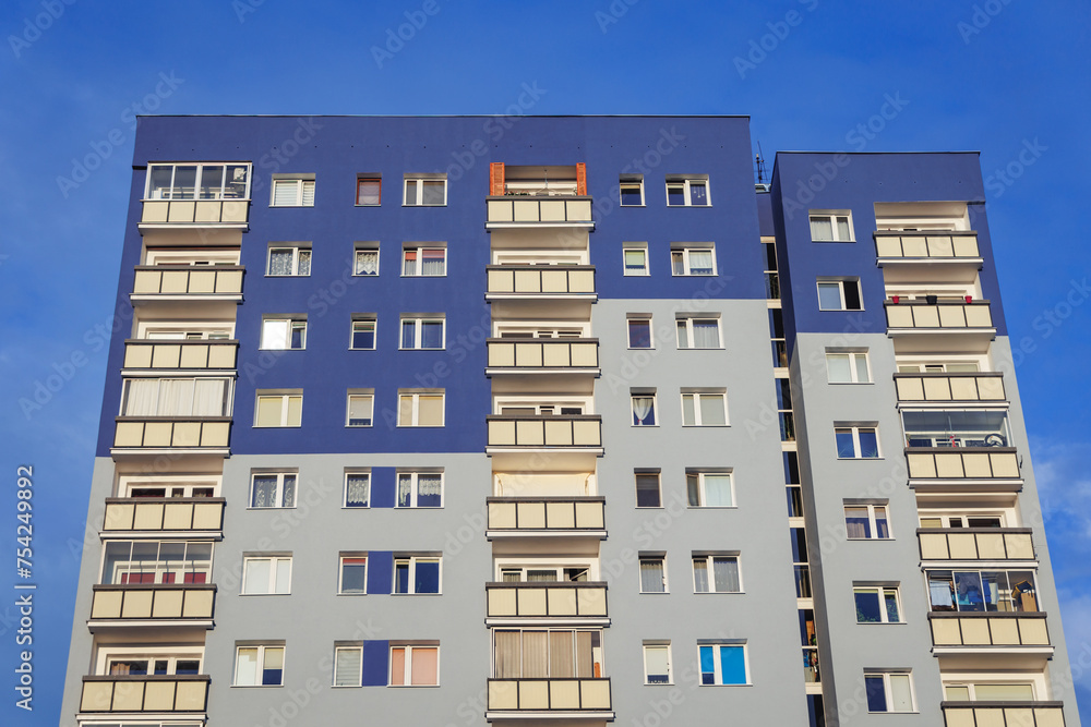 So called Wielka Pyta - Great Panel residential building in Goclaw area, subdistrict of Praga-Poludnie, Warsaw city, Poland