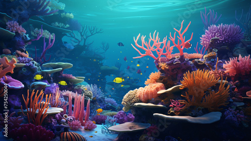 Coral Reef Underwater Wonderland of Color and Life ..