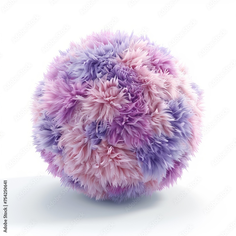 A pink wool ball, isolated on white background, loofah or luffa using for shower and bath accessory, cute girlish toy, soft and fluffy thing, multicolored cotton candy, generated by AI. A pink wool ball, isolated on white background, loofah or luffa using for shower and bath accessory, cute girlish toy, soft and fluffy thing, multicolored cotton candy, generated by AI.