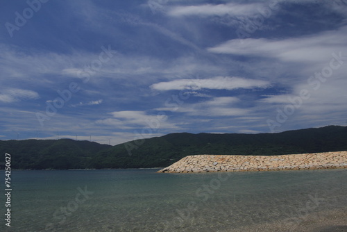 愛媛県伊方町　ムーンビーチ井野浦から見た風景 photo