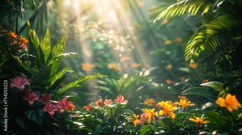 A picture of a garden with leaves and sunlight, symbolizing the unity of the world