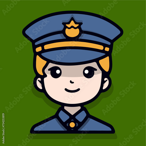 military officer icon vector ...