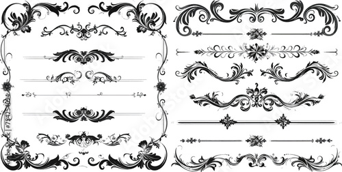 Set of Calligraphic frames, page divider