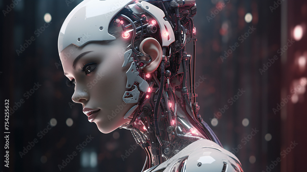 Cybernetic Woman Robot .