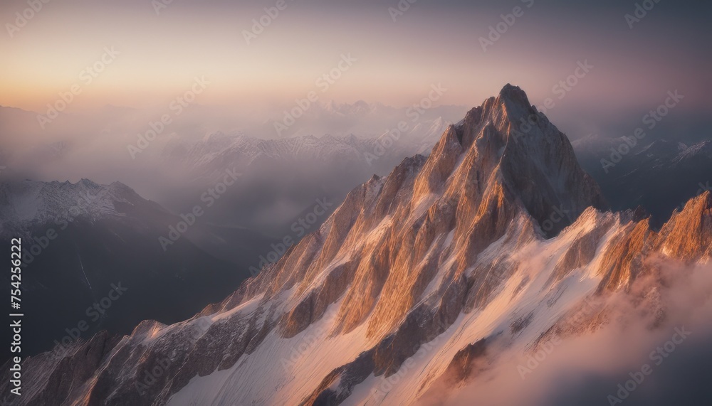 Triglav mountain peak at sunrise Triglav mountain peak at sunrise