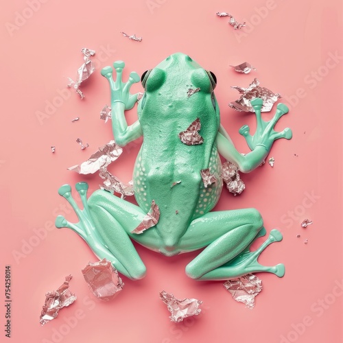 frog with foil.