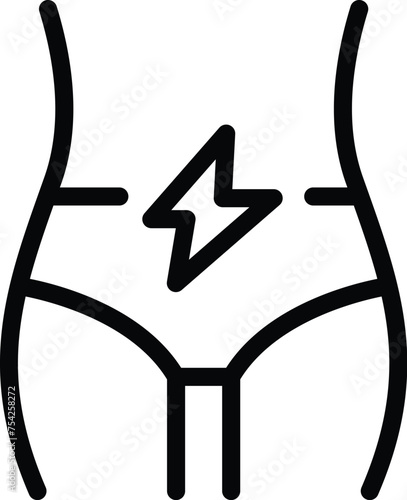 Oral birth control method icon outline vector. Fertile cycle phase. Prevention child conception