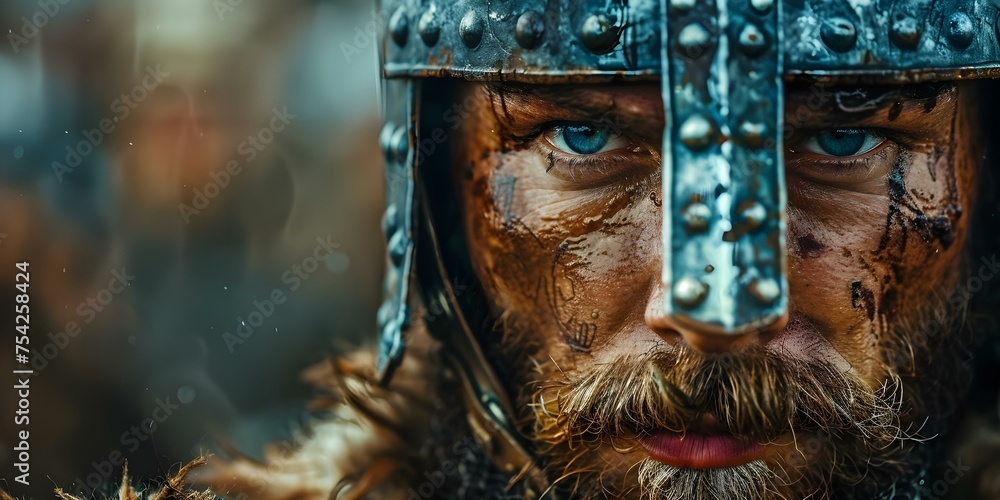 A Varangian Guard Protecting His Emperor with a Detailed Helmet and Vigilant Expression. Concept Medieval reenactment, Historical cosplay, Protective role, Intricate detail, Serious expression A Varangian Guard Protecting His Emperor with a Detailed Helmet and Vigilant Expression. Concept Medieval reenactment, Historical cosplay, Protective role, Intricate detail, Serious expression