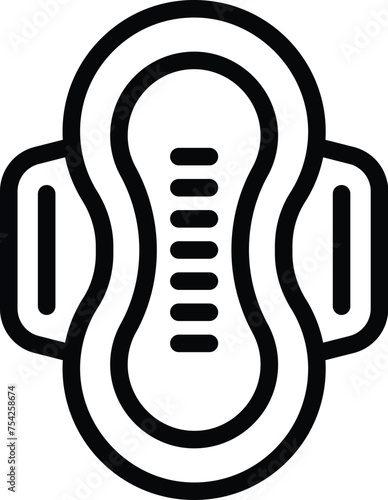 Menstrual pad icon outline vector. Monthly menstruation cycle. Oral female contraceptives
