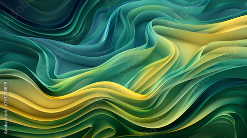 design fractal futuristic background ,Abstract background with green wavy lines 