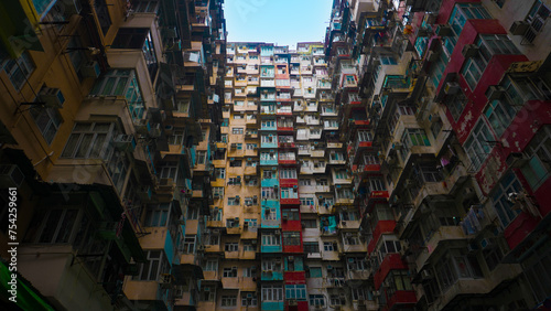 Yick Fat Building, Quarry Bay, Hong Kong: Combination of high old apartment, Famous landmark in Hong Kong Yick Fat building photo