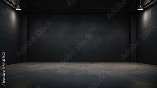 Dark and minimalist room, suitable for horror or mystery themes