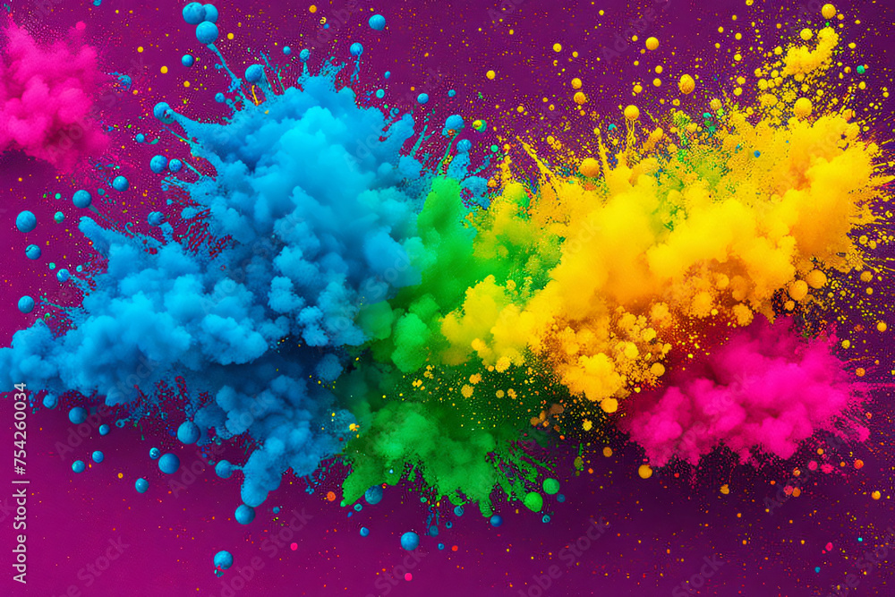 Holi Colorful and Joyful Background 