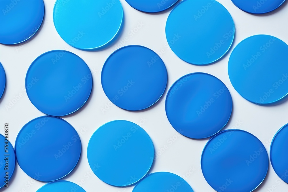 Abstract blue circles on a white surface. Suitable for graphic design projects