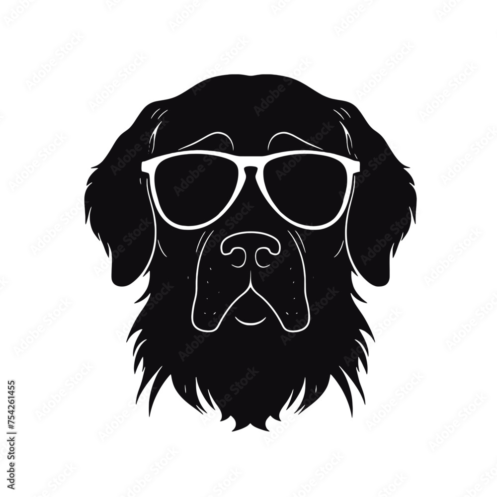 Fototapeta premium Golden retriever eyeglasses