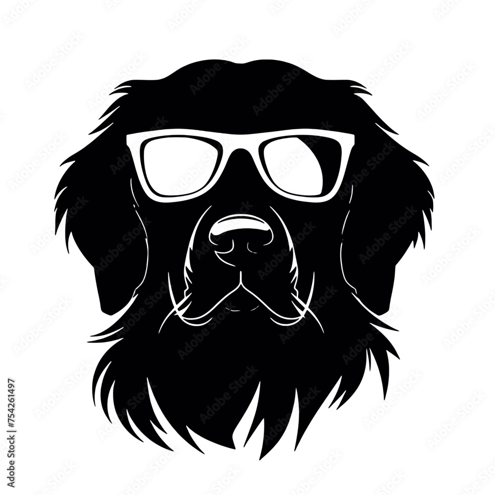 Fototapeta premium Golden retriever eyeglasses