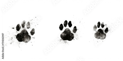 A close-up photo of dog's paw prints. Suitable for pet-related designs #754262047