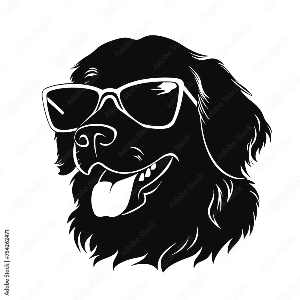 Obraz premium Golden Retriever with sunglasses