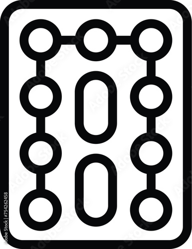 Delay ovulation phase icon outline vector. Oral female contraception tablets. Prevent conception action