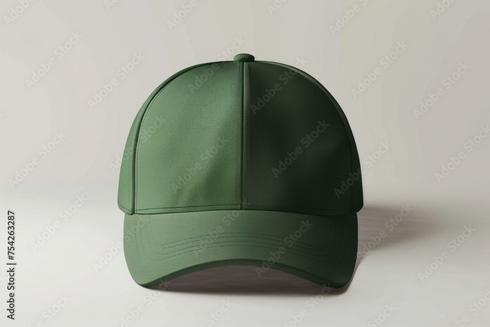 Green Six Panel Dad Cap Mockup On white Background Green Six Panel Dad Cap Mockup On white Background