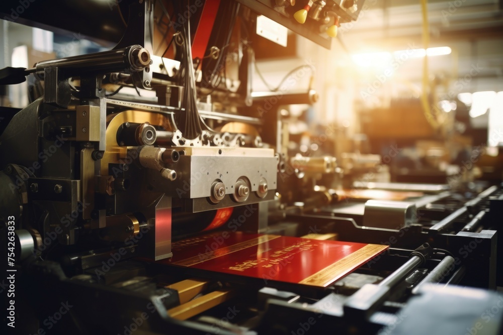 Detailed view of a machine in a factory, suitable for industrial concepts Detailed view of a machine in a factory, suitable for industrial concepts