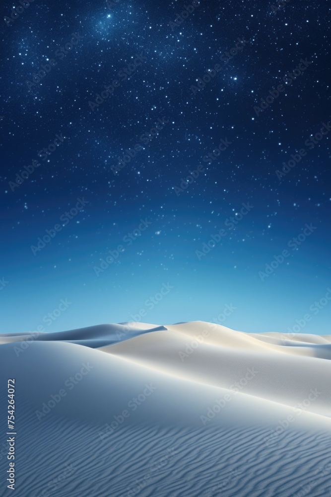 A stunning night sky filled with stars above a desert landscape. Perfect for astronomy or travel concepts