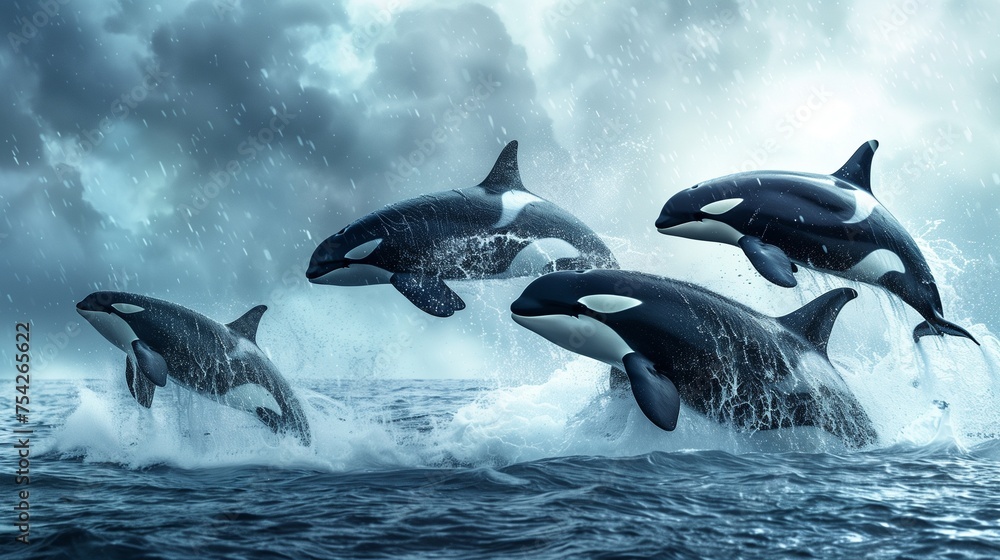 Fototapeta premium Craft a powerful image for World Oceans Day, portraying the concept of saving the environment. 