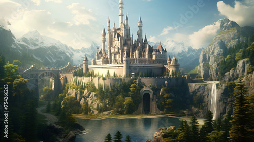 Fairy Tale Castle Majestic Fortress in Magical Kingdom © khan