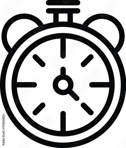 Nightlight timer icon outline vector. Interior comfort. Sleeping cozy ambiance
