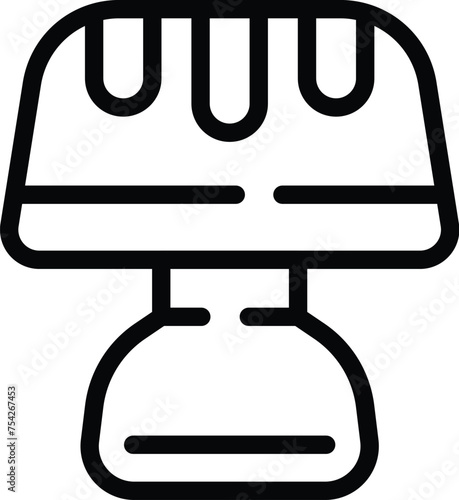 Bedside lamp icon outline vector. Luminous spotlight. Cozy sleeping illuminator
