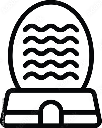 Nocturnal light icon outline vector. Luminous bedroom device. Bedside nightlight item