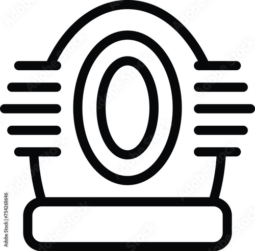 Nocturnal glow icon outline vector. Cozy sleeping nightlight. Snug bedtime illumination
