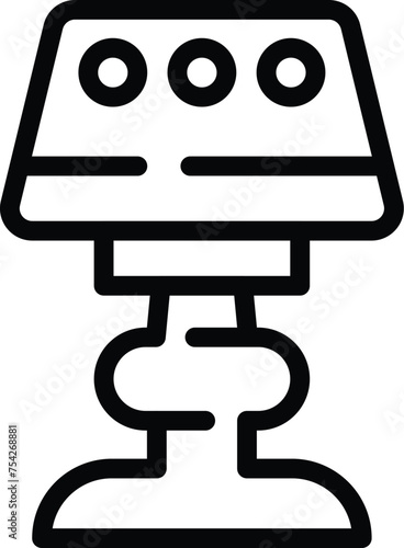 Sleep aid nightlight icon outline vector. Cozy ambiance lantern. Glow nighttime lamp