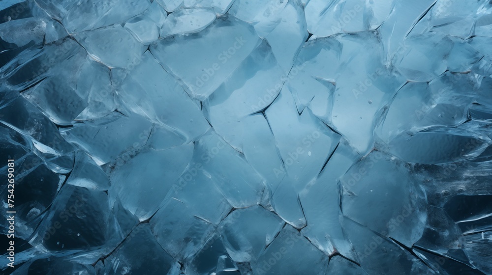 Fototapeta premium Image of cracks of blue ice.