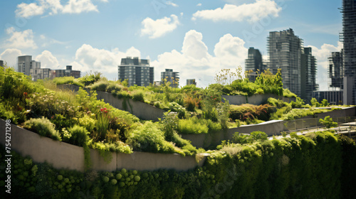Green roofs and walls for urban biodiversity solid background