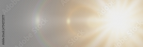 The light effect star flashed. Bright light and flash. On a transparent background.