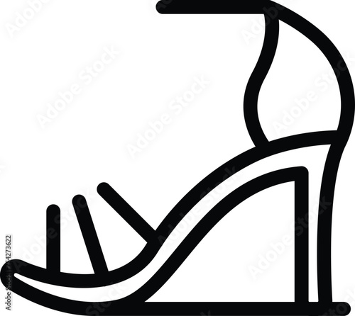 High sandals icon outline vector. Female fashion heels. Fashionista stylish footwear