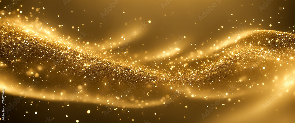Naklejka premium 金色に輝く光の抽象的な背景素材