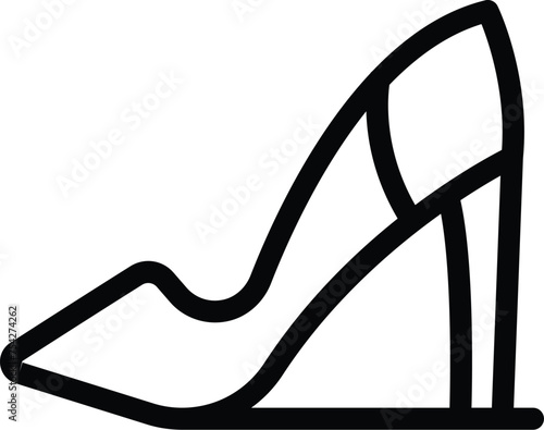 Stiletto shoes icon outline vector. Classic footwear design. Modish high heels