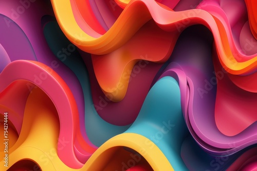 Panton color tones wawy 3d abstract background photo