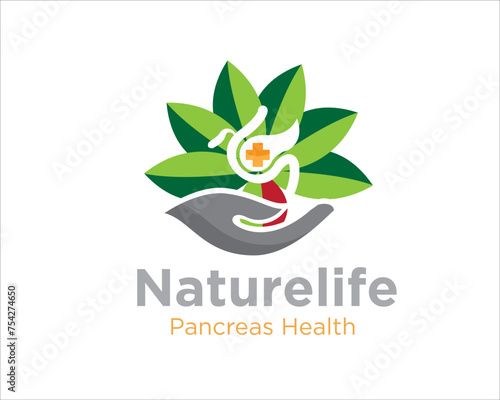 pancreas health care logo designs for medical service and medical nature logo