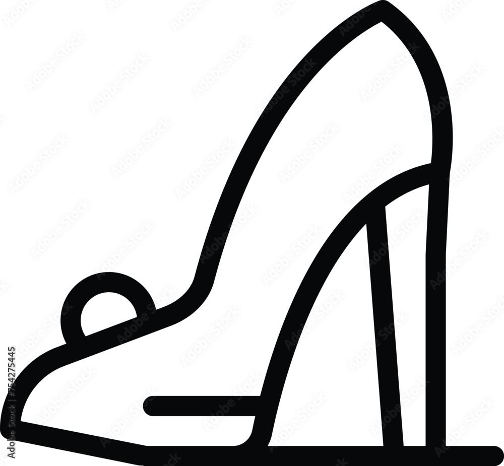 Ladylike high heels icon outline vector. Designer shoe pair. Catwalk gorgeous footwear Ladylike high heels icon outline vector. Designer shoe pair. Catwalk gorgeous footwear