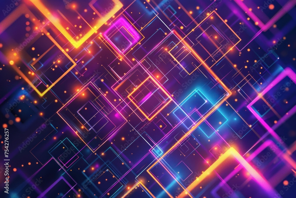 Multicolored Energy Flow rectangle shape Background