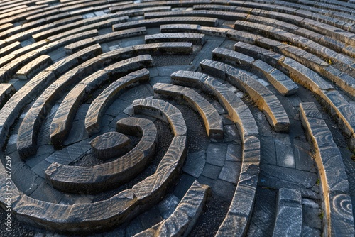 Intersecting lines forming a maze-like pattern, labyrinth background