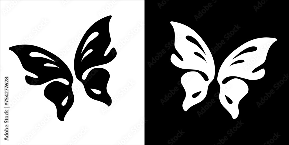 Illustration vector graphics of butterfly icon Illustration vector graphics of butterfly icon