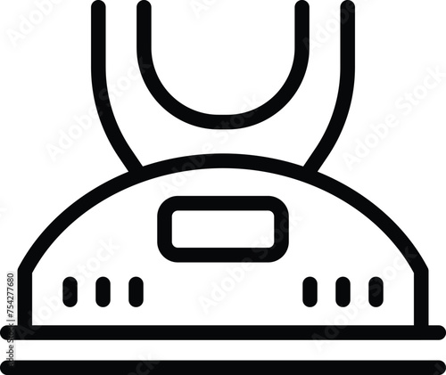 Range hood icon outline vector. Oven household device. Stove cookery ventilation appliance