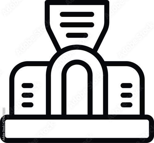Ventilation hood icon outline vector. Kitchen purifier system. Cleaning air appliance