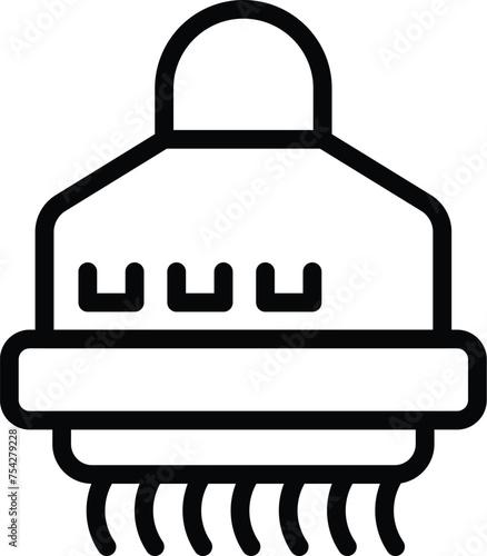 Range extractor icon outline vector. Steel vent technology. Kitchen innovative appliance