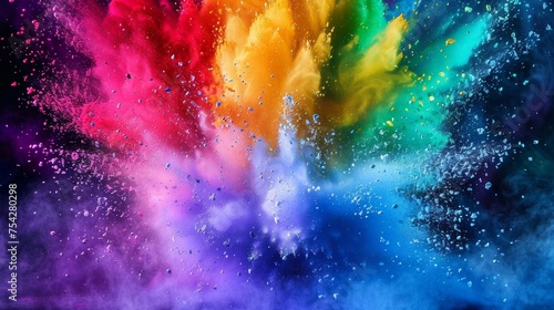 A colorful explosion of confetti is shown in the image