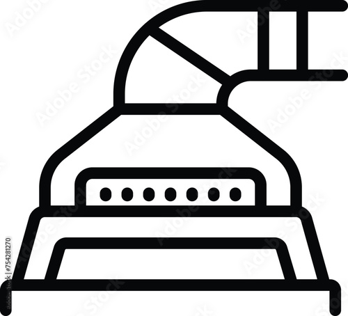 Kitchen venting chimney icon outline vector. Cookery range fan appliance. Oven air hood household equipment